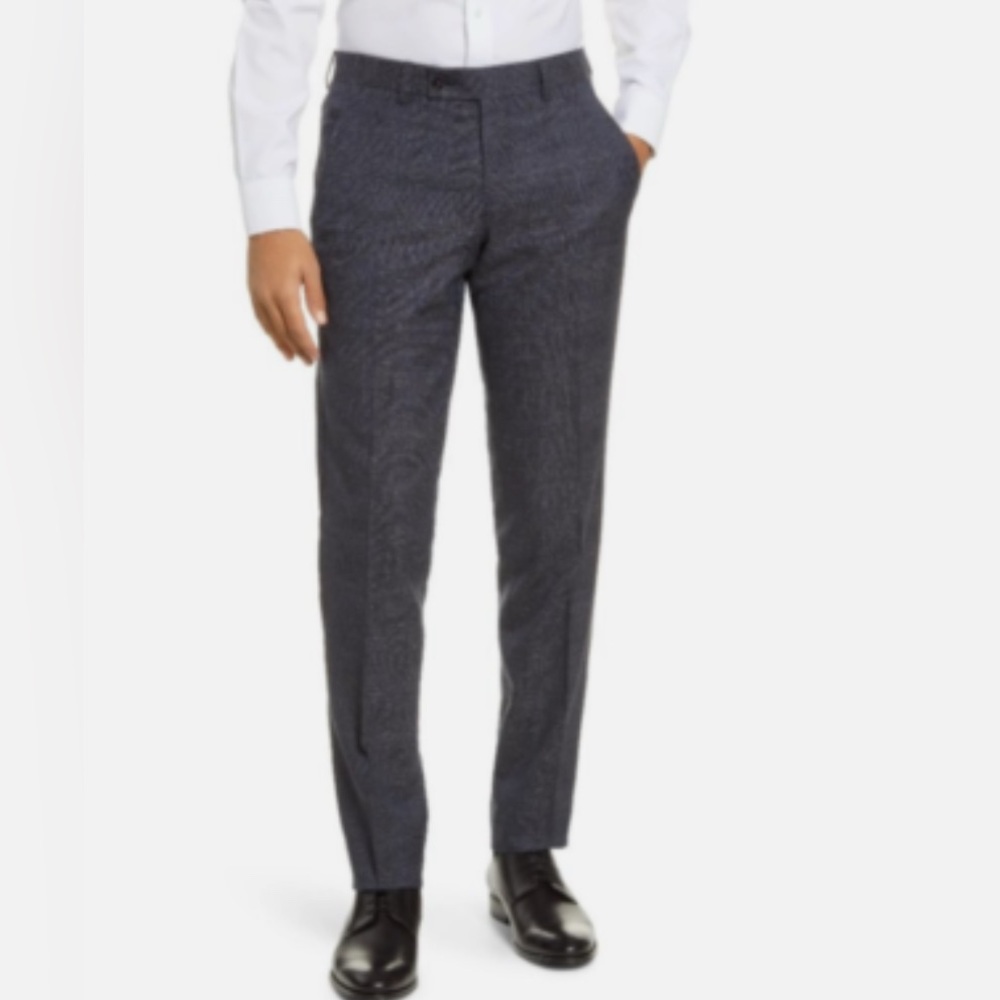 TED BAKER Linctro Herringbone Regular Fit Trousers Dress Pants Office Size 32R